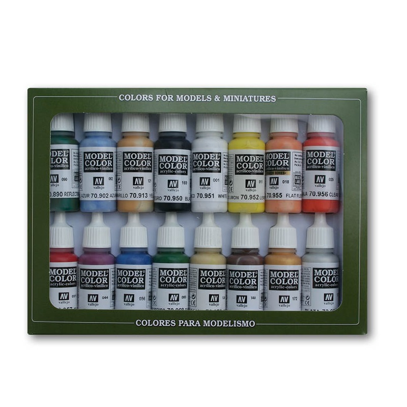 Acrylicos Vallejo Acrylic Paint Basic Colors U S A 16 - Basic Colors Paint Set