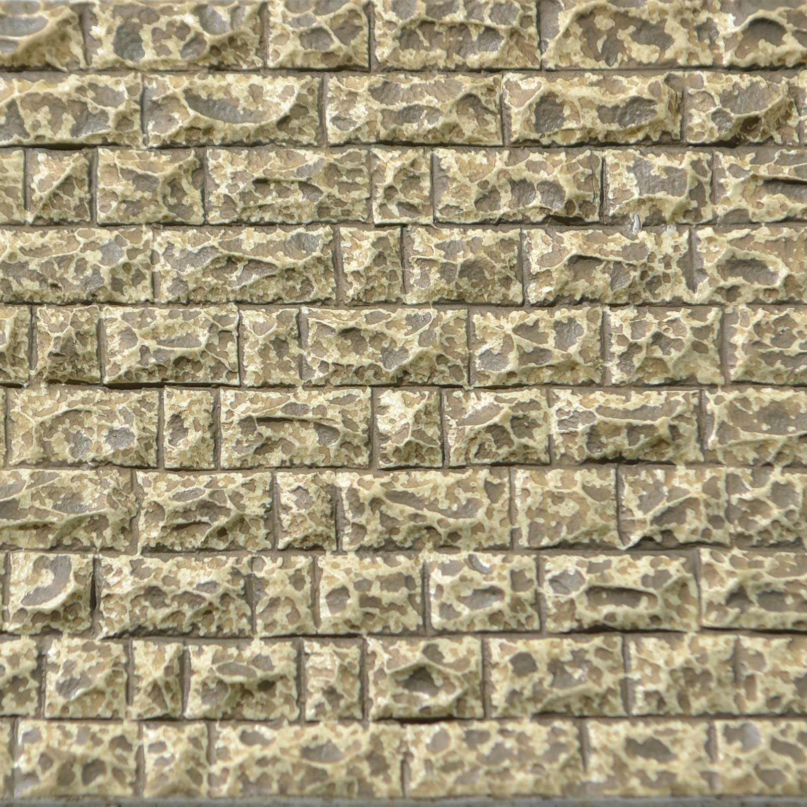3.5" x 12" HO/N Scale #8260 Flexible Small Cut Stone Wall Chooch NIB 