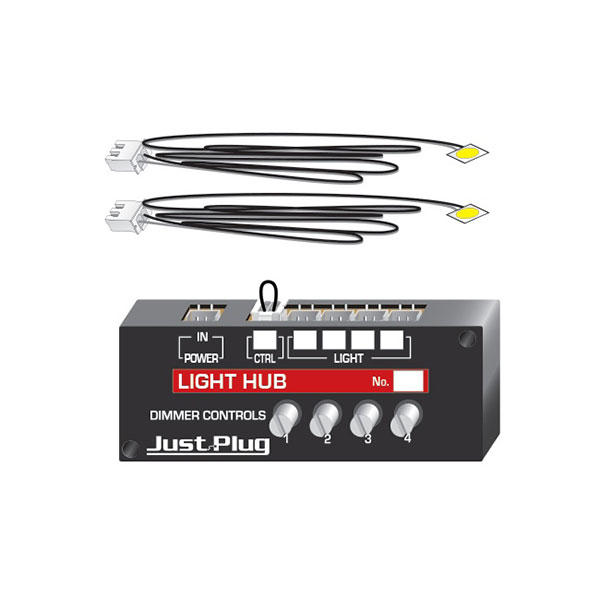 Woodland Scenics JP5738 Just Plug 2 LED Stick-On Lights 25mA Blue TM Lighting System 