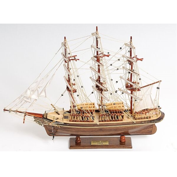 The Cutty Sark 1869 Wooden Tall China Clipper Ship Model 22" Fully Built New 