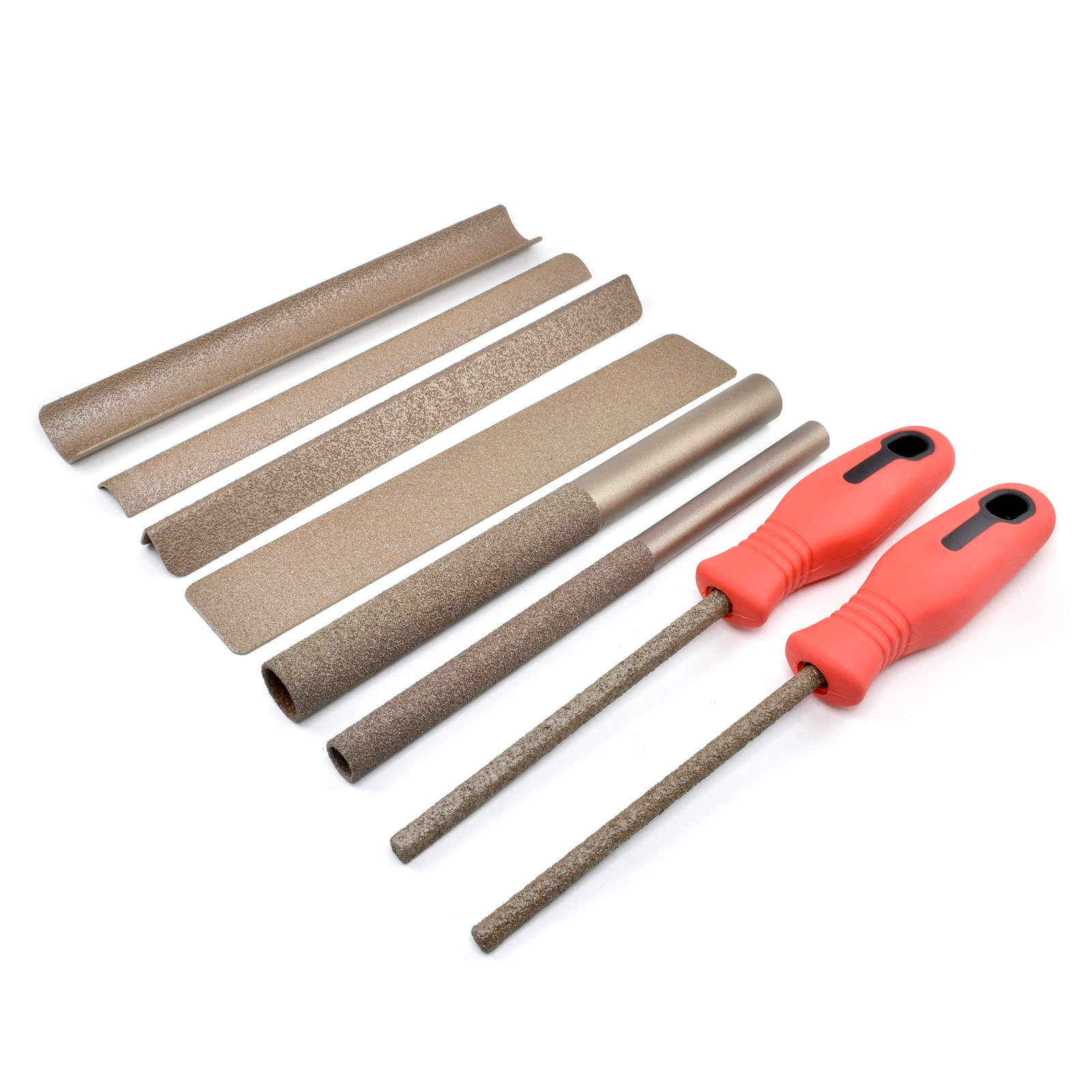 SDAE 8 Inch Heavy Duty File Set 8in 3pcs High Carbon Hardened Steel Files with Anti-Slip Handles Suitable for for Wood/Metal/Model/Shaping Medium Coarse