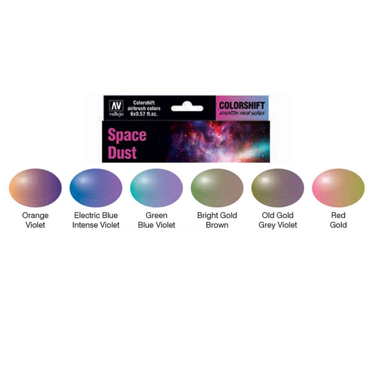 Vallejo Acrylic Color Shift Paint Set Space Dust 6 Colors 77091 for sale online 