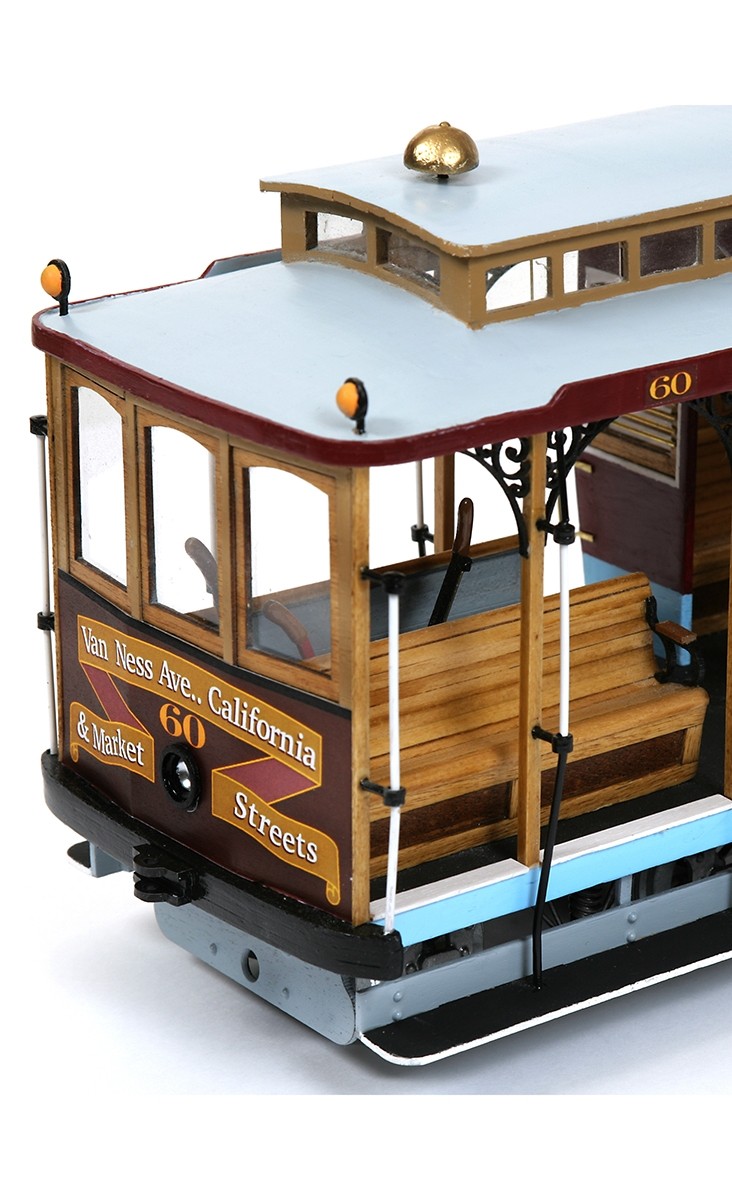 OcCre® San Francisco Cable Car Wooden Model Kit, 1/24 Scale